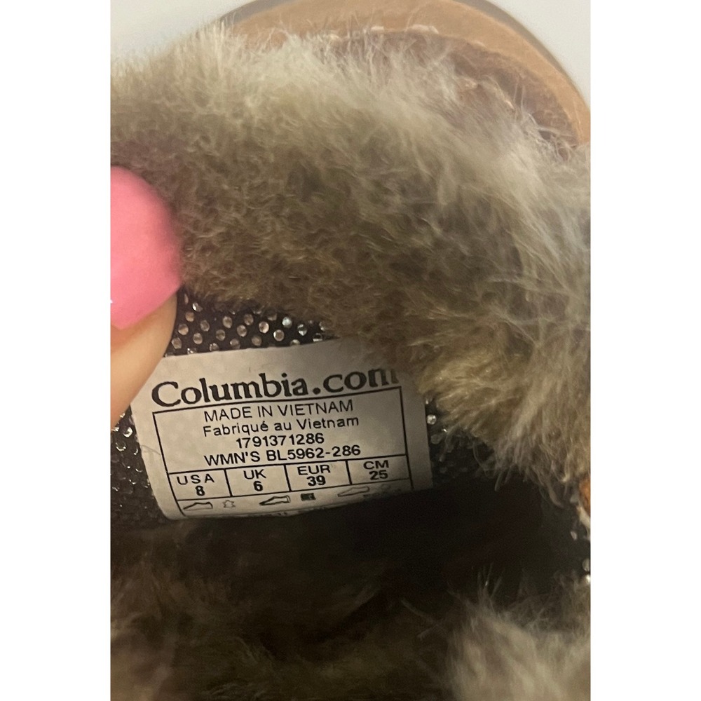 Columbia Women’s Brown Faux Fur Lined Suede Slippers - Picture 4 of 5